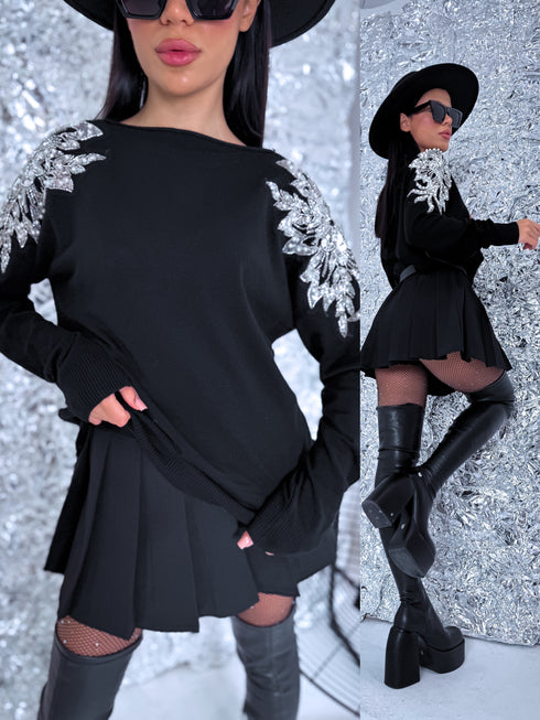Jumper "FESTIVE W2405" - BLACK